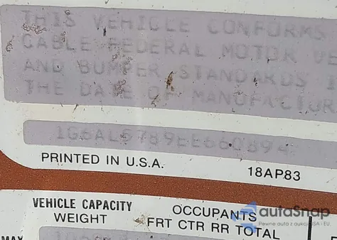 1984 Cadillac Eldorado из США, поврежденный, VIN 1G6AL5789EE660894